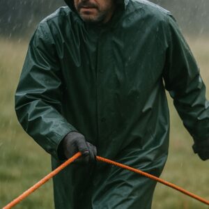 W Impermeable capucha de poliéster 100%